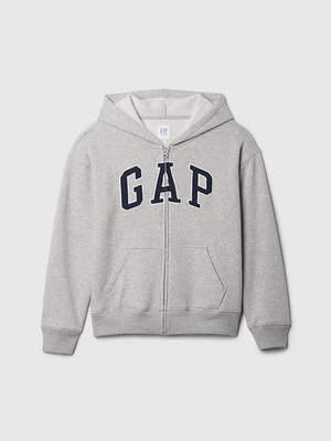 GAP Kids Relaxed Logo Full Zip Hoodie - Gray - Size S - 6/7 *NEW w/ Tag*