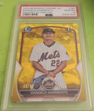 2023 Dangelo Sarmiento Bowman Chrome S/E YELLOW RC #22 #BCP161  PSA 10 GEM 48/50