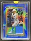 2025 Donruss Optic Justin Herbert Blue Hyper (RAW)