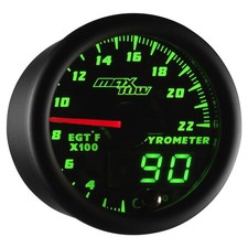 Maxtow 2200f Egt Pyrometer Temp Gauge Kit W Sensor Black Dial Green Led 52mm