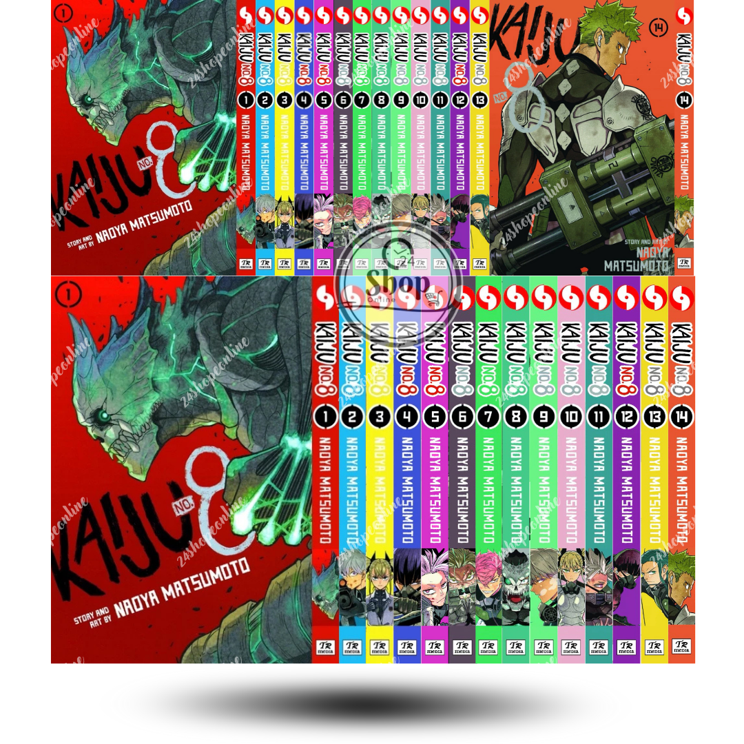 Kaiju no.8 英語マンガ 1,2,3,5,6,7,8,9,10 Kaiju No.8 Manga Volume 1–14 Full Set English Version By Naoya