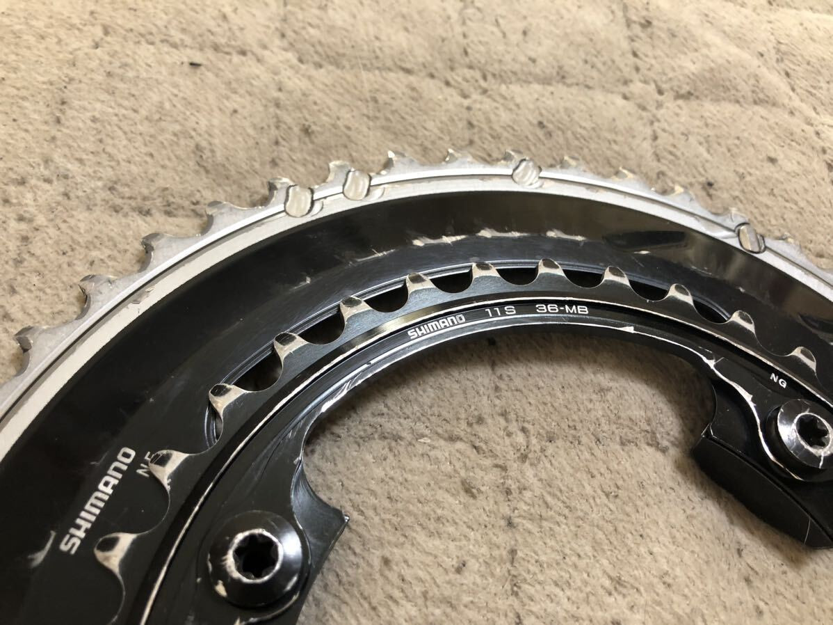 SHIMANO チェーンリング 52T 36T DURA-ACE 11S DURA-ACE チェーンリング 52-36T R9100 11s - メルカリ