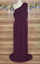 NWT Sachin & Babi Davis Gown Size14 Aubergine One Shoulder Maxi Bridesmaid Event