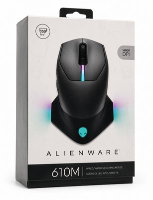 Alienware Wired/Wireless Gaming Mouse AW610M- Dark Side of the Moon- Damaged Box