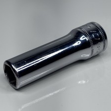 Snap On Tools SFSM10 3/8 Dr 6Pt Metric 10mm Flank Dr Deep Chrome Socket USA 1997