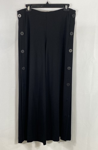 Bailey 44 Women's Black Primo Side Button Stretch Knit Pants Sz L NWT