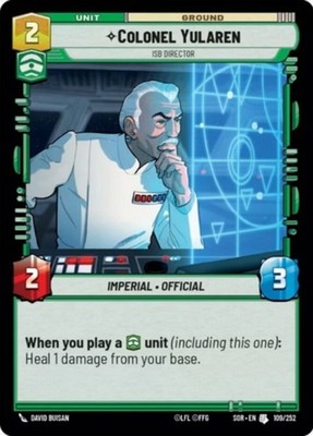 x3 Colonel Yularen - ISB Director - Foil U Star Wars Spark of Rebellion M/NM
