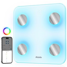 Alcedo Smart Body Fat Scale, Digital Scale with BMI, Compact, White
