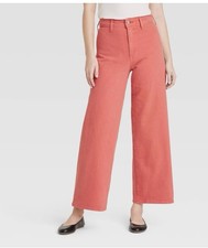 Universal Thread Women's High Rise Sailor Wide Leg Ankle Jeans Rust Size 2