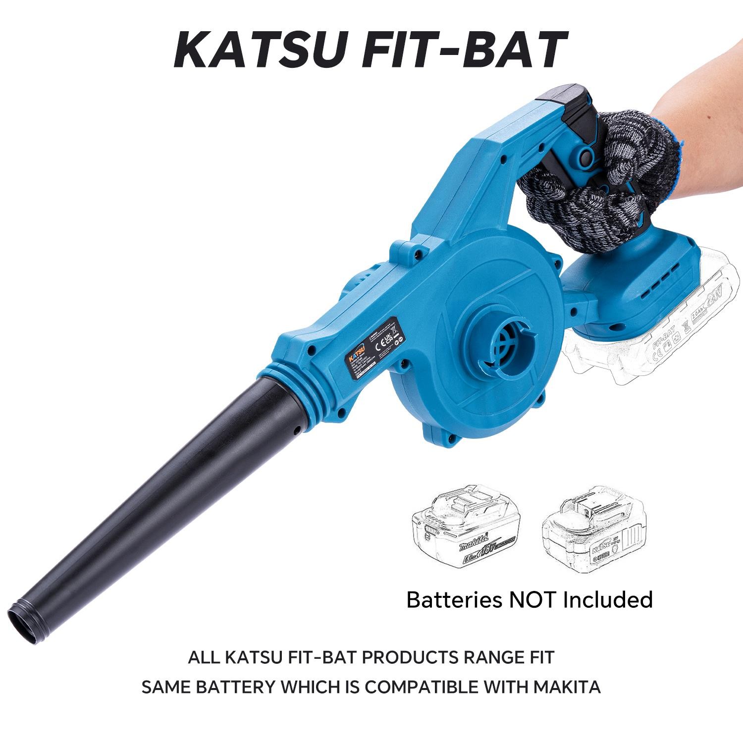 KATSU FIT-BAT 21V Cordless Leaf & Dust Blower – Home, Lawn, Car Cleaning