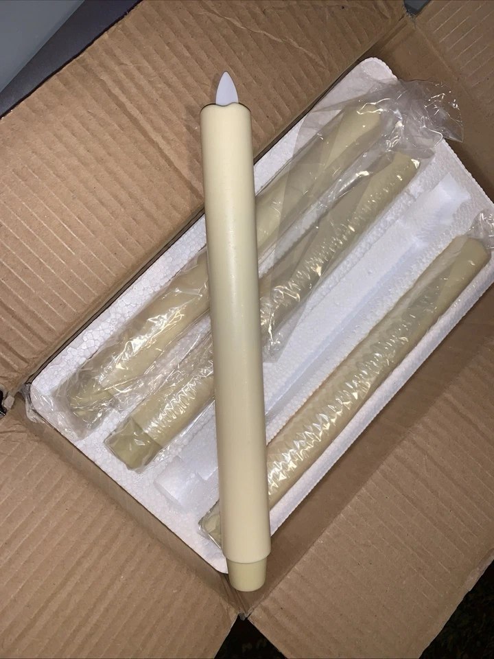 Velas sin llama Candle Impressions 9" Taper H220141 White Mirage Gold Foto 4 de 4