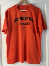 Nike Dri-Fit T-Shirt Men’s Large Princeton University Lacrosse Orange Ivy League