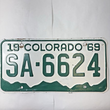 Colorado 1969 License Plate Old Classic Auto Vintage Man Cave Collectors Decor