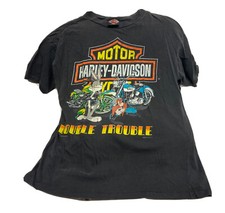 Harley Davidson Bugs Bunny Loony Toons Size XL Shirt see Description - Holes