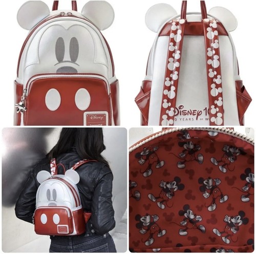 Loungefly Disney 100 Platinum Mickey Mouse Cosplay Mini Backpack W/ Wallet - Picture 2 of 8