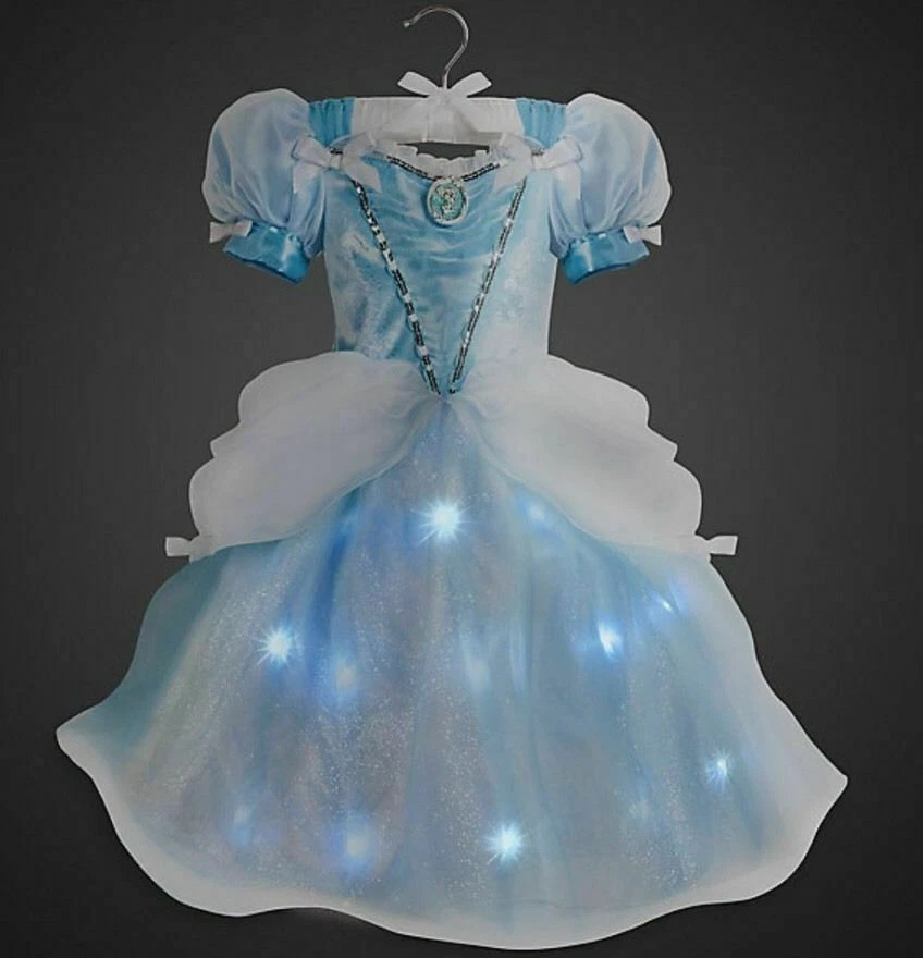 Robe De Princesse Cendrillon Costume LED Lumineux Robe Princesse