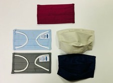 Variety 5-Pack of Triple-Layer Child Cloth Pleated Face Masks for Kids, BMK654