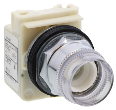 Schneider Electric 9001K1L1 110-120V Illuminated Plastic Guard Push-Button Used
