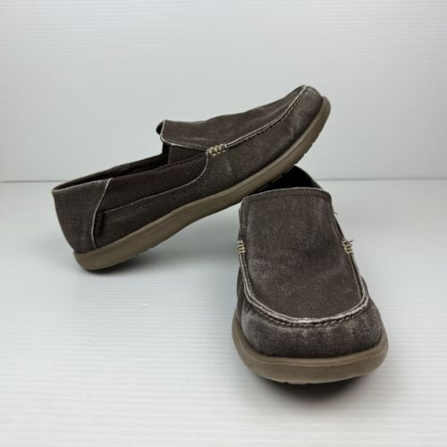 Crocs Mens Shoes Brown Slip On Loafers Santa Cruz Triple Comfort 202056 Size 11