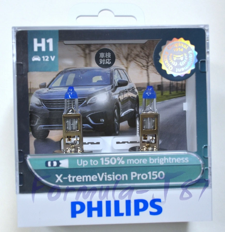 Philips X-TremeVision Pro150 H1 55W Dos Bombillas Luz Antiniebla Repuesto Plug Play OE Foto 2 de 4