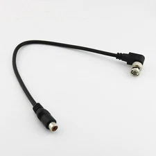 BNC Male Right Angle to RCA Female CCTV Coax RF BNC RCA DC Power Connector Cable