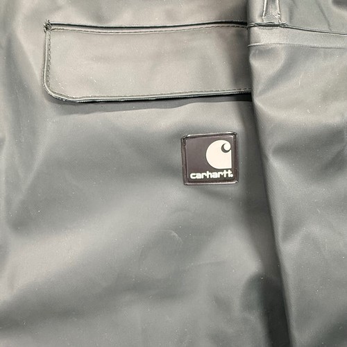 Carhartt PVC hooded Rain Coat Jacket Waterproof Workwear XL - Picture 2 of 16