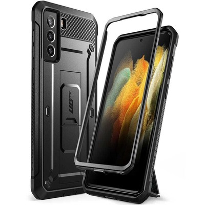 Handyhülle für Galaxy S21 Plus 5G Supcase Case Cover Futeral Tasche Etui Schwarz