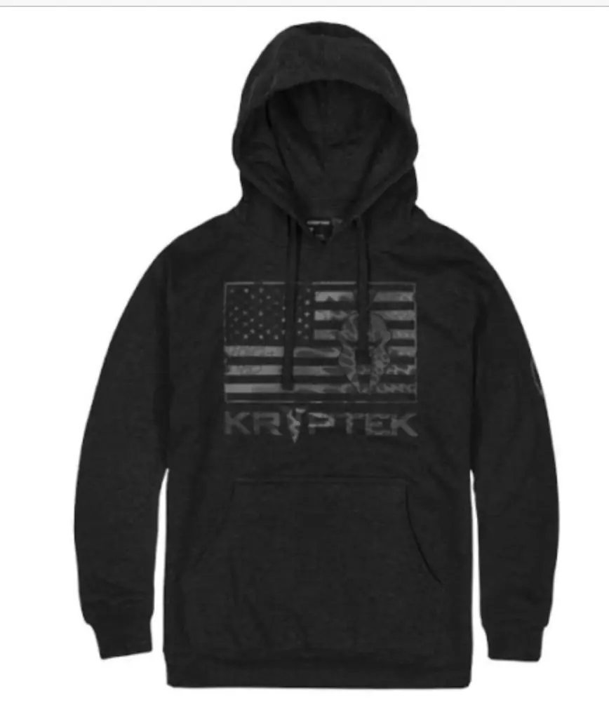 Kryptek Men's Flag Hoodie Black NEW M, L, XXL $60