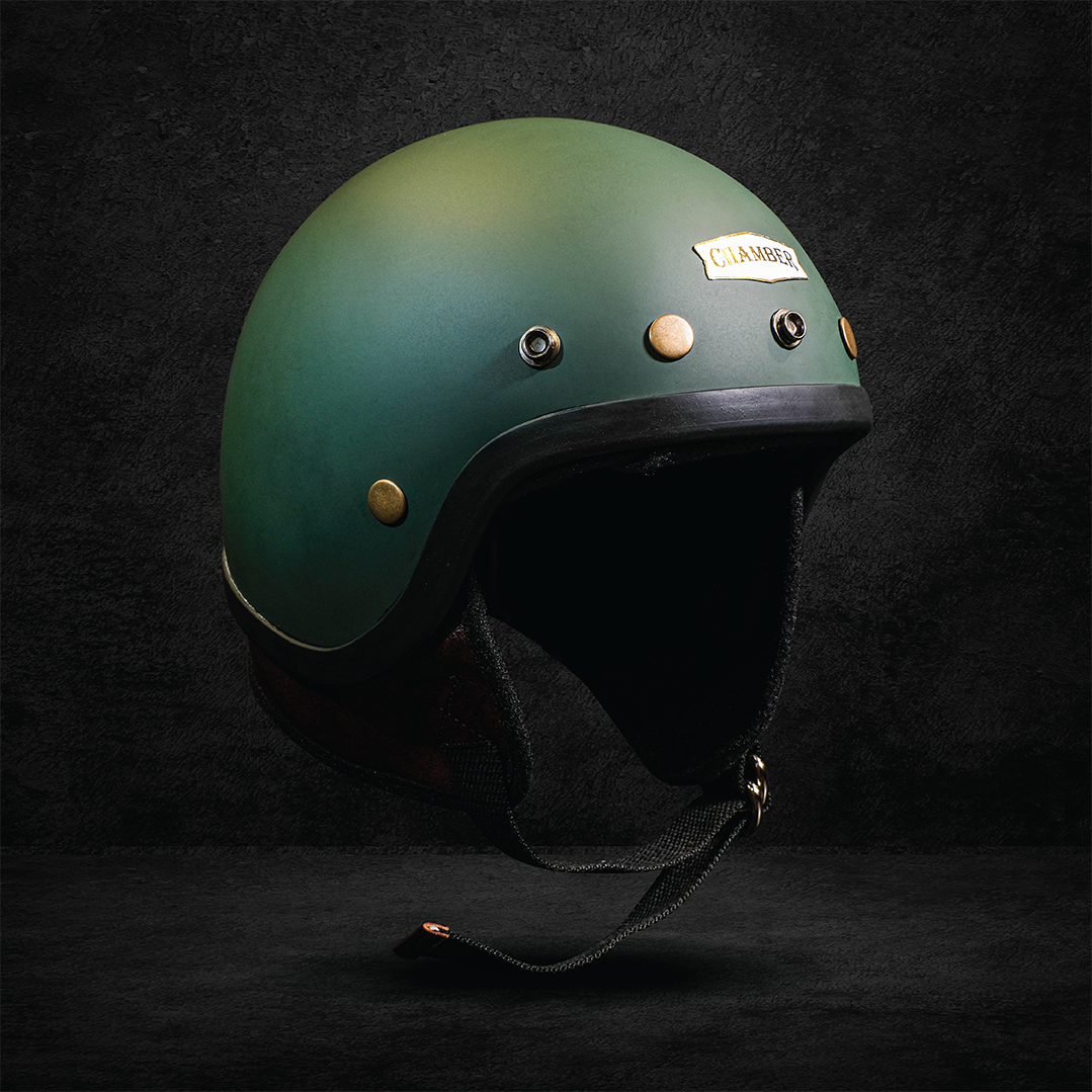 air force theme motorcycle helmet VINTAGE CUSTOM HELMET AIR FORCE GREEN FOR CAFERACER BOBBER CHOPPER  MOTORCYCLE