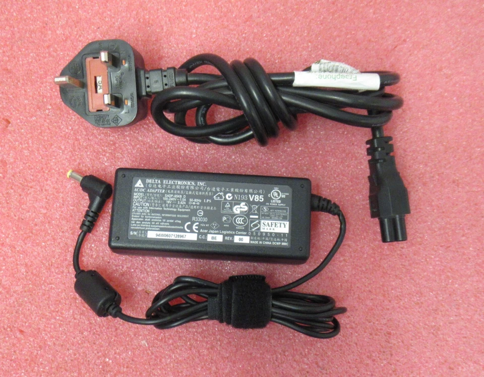 Delta Electronics SADP-65KB Laptop AC Power Adapter Charger 19V 3.42A 65W - Image 2 of 4