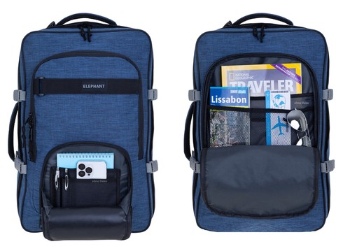 Rucksack Handgepäck Rucksack IATA Herren Elephant Travel Fly 13029 Anthrazit - Bild 5 von 24