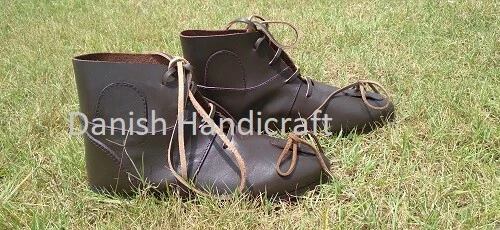 Handmade medieval boots Historical footwear replica Middle Ages leather boots - Image 3 of 4