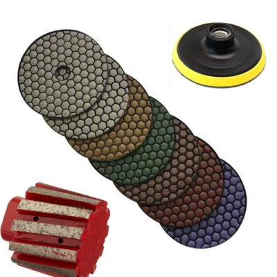 2'' Zero Tolerance Diamond Grinding Drum 4'' DRY Polishing 25 Pad Granite sink cut
