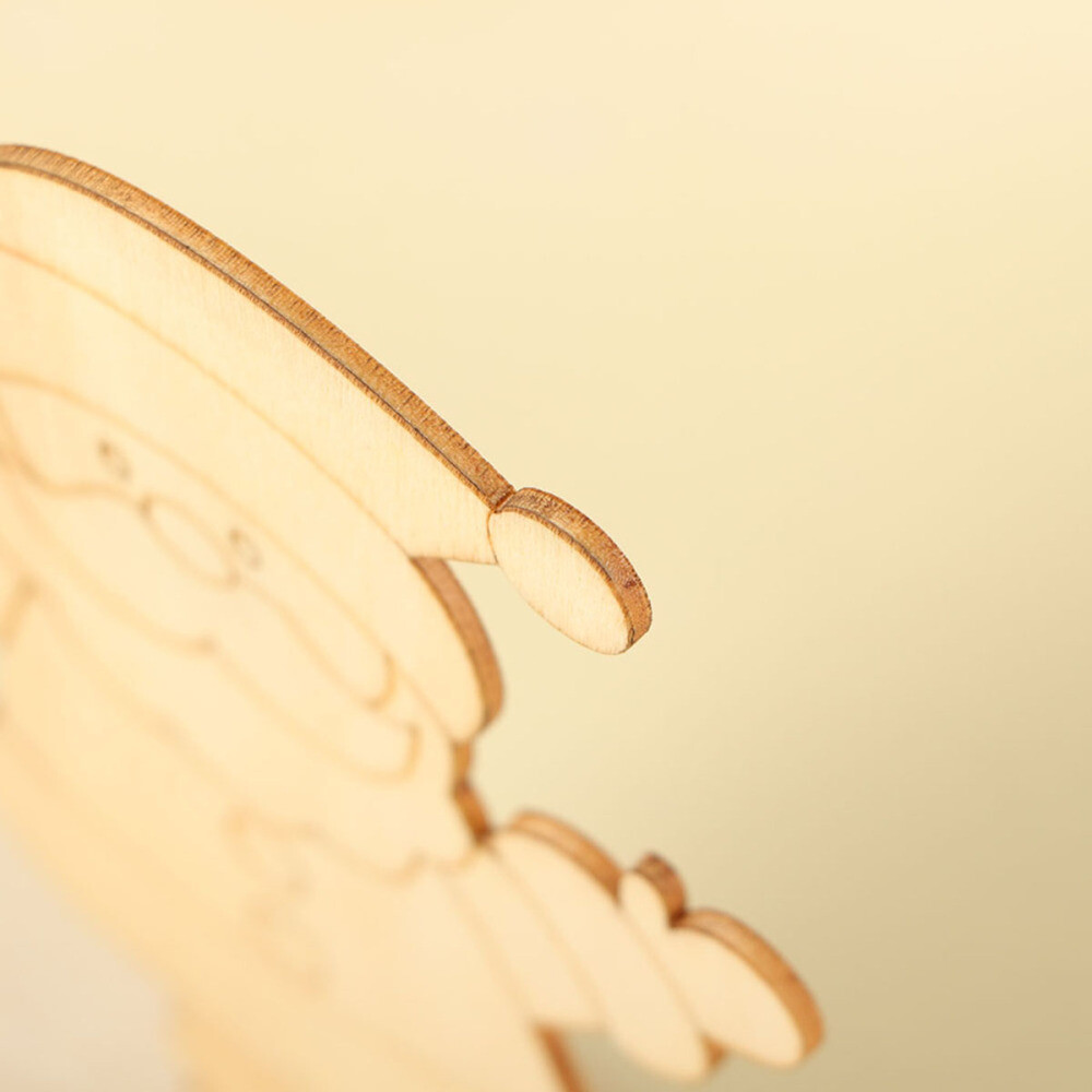 2pcs Natural Wooden Chip Christmas Kid Painting Board Tabledesk