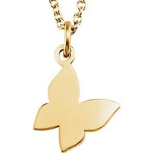 14K Yellow Gold #1 Mama Pendant on an Adjustable 14K Yellow Gold Chain Necklace