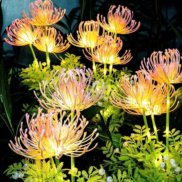 Solar Flower Lights Outdoor Garden Landscape Light Waterproof Lawn Light Pathway - Image 4 of 4