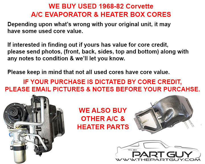 REBUILT 69-72 CORVETTE A/C Evaporator Unit 134a AC Air Conditioning Box ...