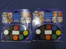 Halloween Makeup Palette Face Paint Lot of Two .55oz Applicator Sponge Fun World