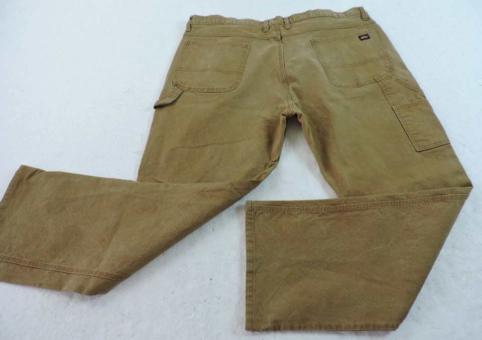 Jeans de trabajo de carpintero de mezclilla desgastados lavado 42x32 Dickies para hombre Foto 3 de 4