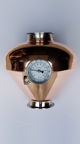 Copper Whiskey Helmet / Onion Bulb for 4" Flute Still or Moonshine Still