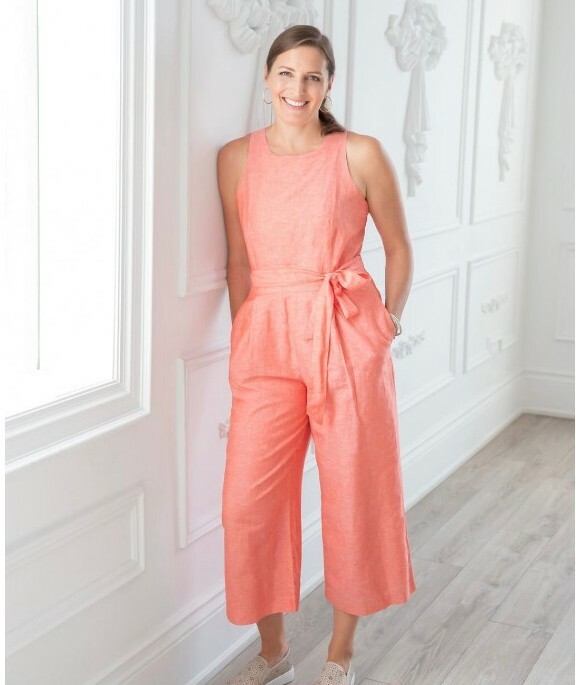Linen Blend Banana Republic Orange Jumpsuit Banana Republic Linen