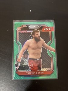 2021 Prizm UFC Tanner Boser green prizm rookie