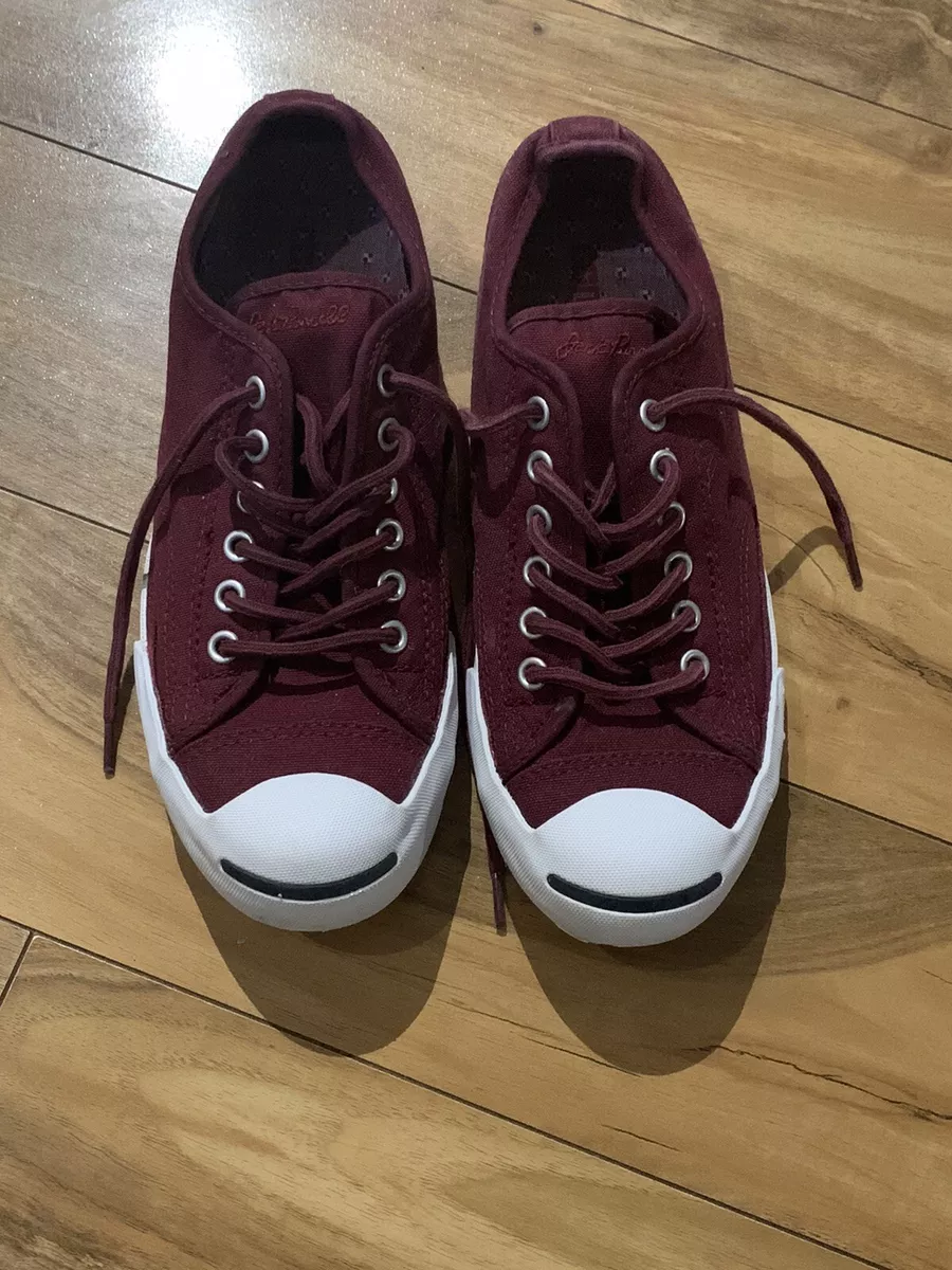Authentic Converse Jack Purcell Unisex Sneakers Burgundy Maroon US 6.5 8.5