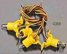 4 BUILDING STRUCTURE LIGHTS WITH MOUNTING BASE - ALL SCALE Model Power New 491