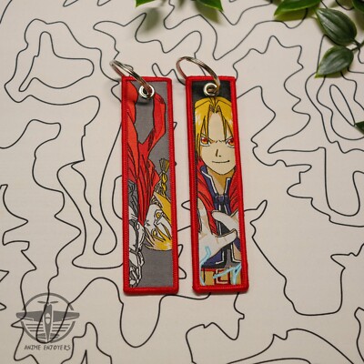 Edward Elric Jet Tag   Fullmetal Alchemist Keychain   Double-Sided Anime Gift