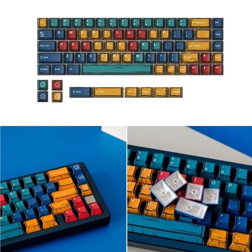 78Keys Original Profile Dye Sublimations PBT Palette Mixed Lights BOWs Keycap - Afbeelding 3 van 11
