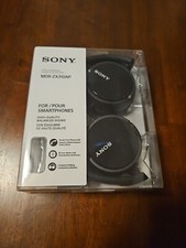 Sony MDR-ZX310AP Wired On-Ear ZX Series Headphones w/Mic for Smartphones -Black