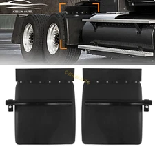 Quarter Fender 24"x24" For Semi Truck Black Poly Pair Freightliner Volvo VNL Set