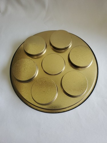 Vtg Pressed Tin Beverage Serving Tray with Yellowstone National Park design, - Picture 5 of 7