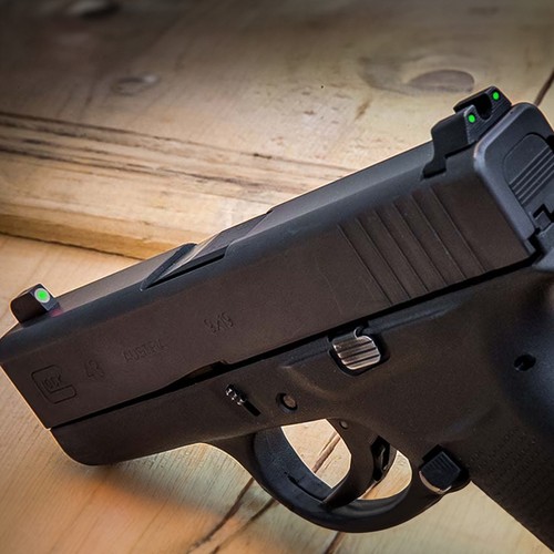 TruGlo Tritium Glow in the Dark Glock Pistol Handgun Sight Set, Glock 42 and 43 - Picture 5 of 10